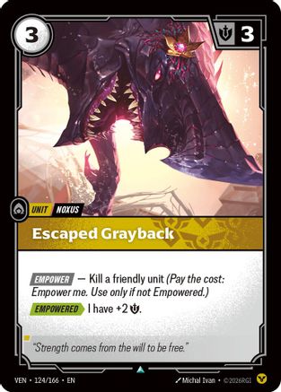 Escaped Grayback (124/166) - Vendetta Foil | Grognard Games