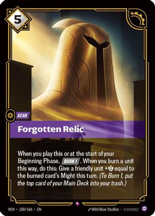 Forgotten Relic (108/166) - Vendetta Foil | Grognard Games