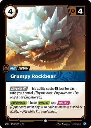 Grumpy Rockbear (050/166) - Vendetta Foil | Grognard Games