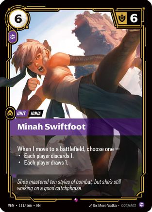 Minah Swiftfoot (111/166) - Vendetta Foil | Grognard Games