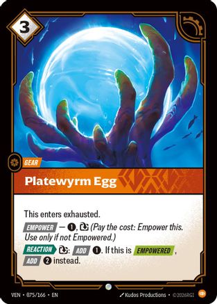 Platewyrm Egg (075/166) - Vendetta Foil | Grognard Games