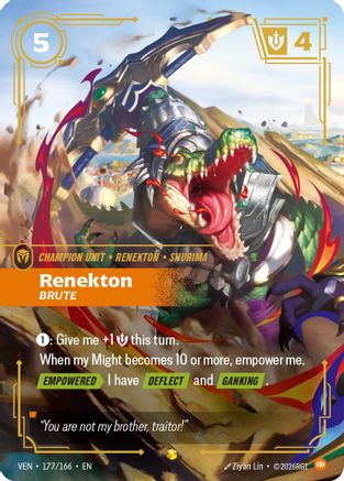 Renekton - Brute (Overnumbered) (177/166) - Vendetta Foil | Grognard Games