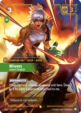 Riven - Shattered (Overnumbered) (171/166) - Vendetta Foil | Grognard Games