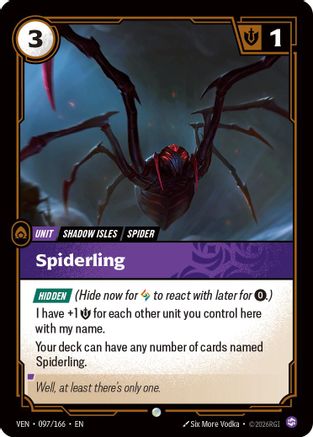 Spiderling (097/166) - Vendetta | Grognard Games