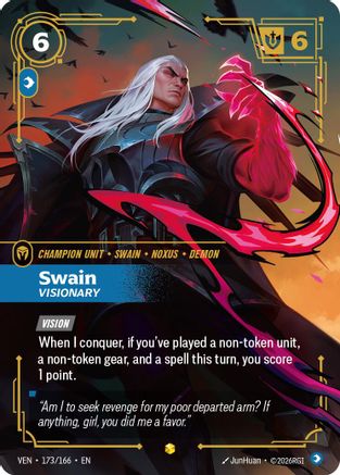 Swain - Visionary (Overnumbered) (173/166) - Vendetta Foil | Grognard Games