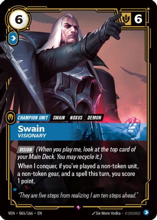 Swain - Visionary (065/166) - Vendetta Foil | Grognard Games