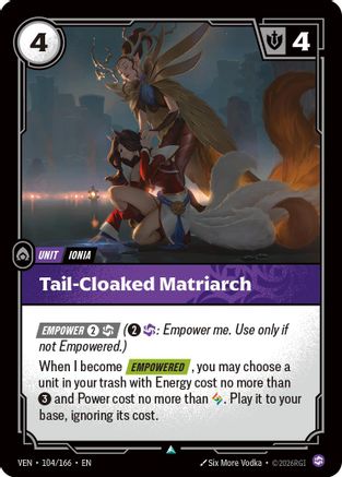 Tail-Cloaked Matriarch (104/166) - Vendetta | Grognard Games