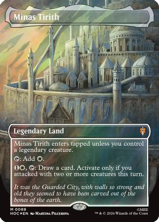 Minas Tirith (Borderless) (Surge Foil) (HOC-089) - The Hobbit: Eternal-Legal Foil | Grognard Games