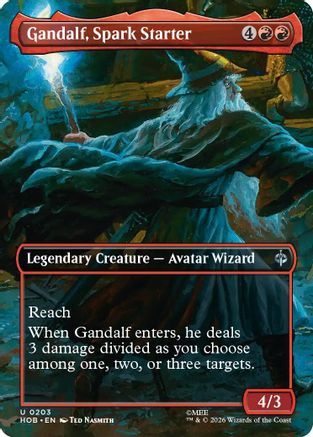 Gandalf, Spark Starter (Borderless) (HOB-203) - The Hobbit Foil | Grognard Games
