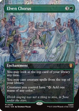 Elven Chorus (Borderless) (HOC-026) - The Hobbit: Eternal-Legal Foil | Grognard Games