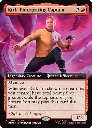 Kirk, Enterprising Captain (Extended Art) (MEDIA-006) - Media Promos Foil | Grognard Games