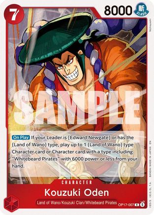 Kouzuki Oden (OP17-007) - The World's Strongest Warriors Foil | Grognard Games