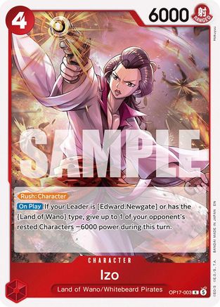 Izo (OP17-003) - The World's Strongest Warriors Foil | Grognard Games