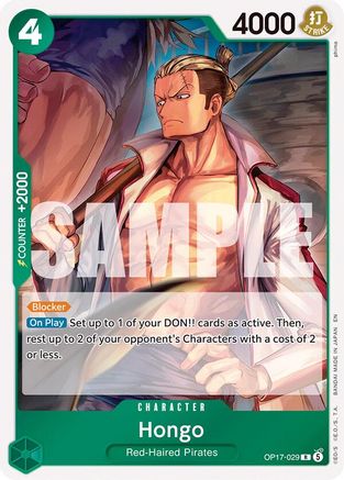 Hongo (OP17-029) - The World's Strongest Warriors Foil | Grognard Games