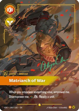 Ambessa - Matriarch of War (Signature) (196*/166) - Vendetta Foil | Grognard Games