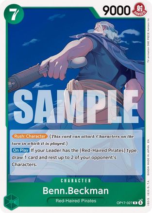 Benn.Beckman (OP17-027) - The World's Strongest Warriors Foil | Grognard Games