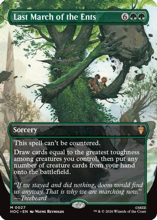 Last March of the Ents (Borderless) (HOC-027) - The Hobbit: Eternal-Legal Foil | Grognard Games