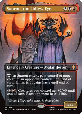 Sauron, the Lidless Eye (Borderless) (HOC-037) - The Hobbit: Eternal-Legal | Grognard Games