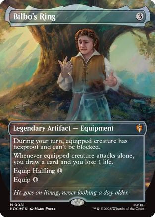 Bilbo's Ring (Borderless) (Surge Foil) (HOC-081) - The Hobbit: Eternal-Legal Foil | Grognard Games