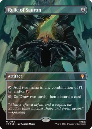 Relic of Sauron (Borderless) (Surge Foil) (HOC-086) - The Hobbit: Eternal-Legal Foil | Grognard Games