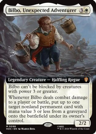 Bilbo, Unexpected Adventurer (Extended Art) (HOC-098) - The Hobbit: Eternal-Legal Foil | Grognard Games