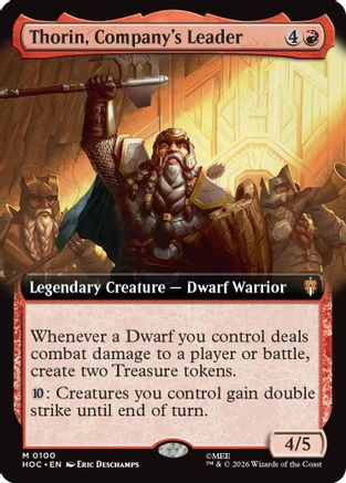 Thorin, Company's Leader (Extended Art) (HOC-100) - The Hobbit: Eternal-Legal Foil | Grognard Games