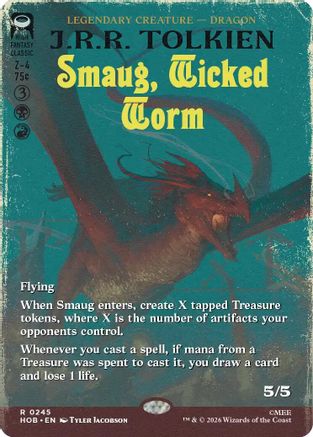 Smaug, Wicked Worm (Borderless) (HOB-245) - The Hobbit | Grognard Games