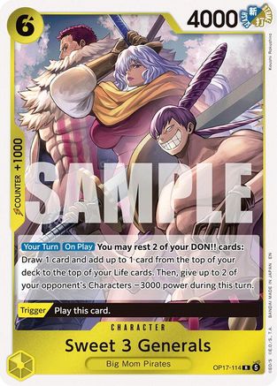 Sweet 3 Generals (OP17-114) - The World's Strongest Warriors Foil | Grognard Games