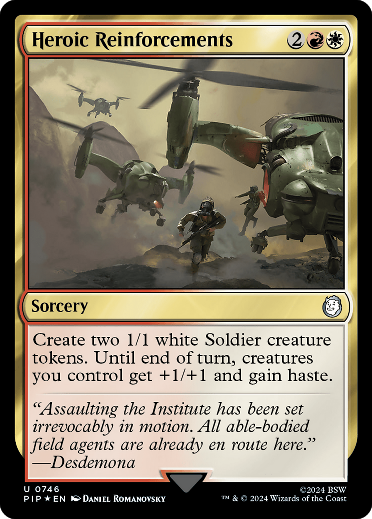 Heroic Reinforcements (Surge Foil) [Fallout] | Grognard Games