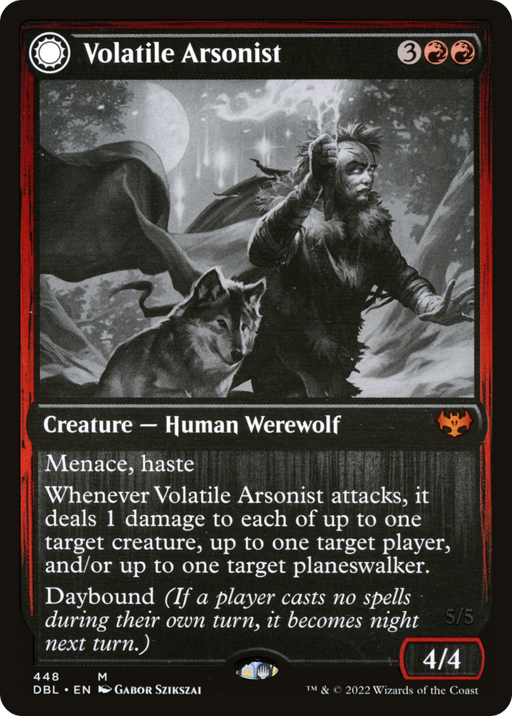 Volatile Arsonist // Dire-Strain Anarchist [Innistrad: Double Feature] | Grognard Games