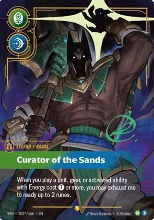 Nasus - Curator of the Sands (Signature) (192*/166) - Vendetta Foil | Grognard Games