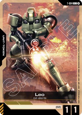 Leo (T-004) Token (WCS 26-27 Participation Pack Vol.2) - Gundam Promotional Cards (T-004) Holofoil | Grognard Games