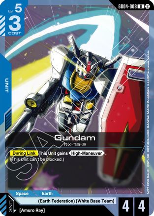Gundam (GD04-008) (WCS 26-27 Participation Pack Vol.2) - Gundam Promotional Cards (GD04-008) Holofoil | Grognard Games