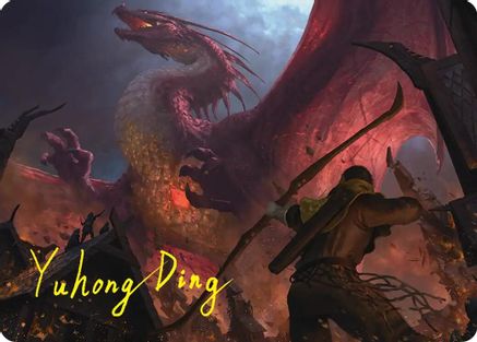 Magnificent End Art Card (Gold-Stamped Signature) (ASHOB-005) - Art Series: The Hobbit | Grognard Games