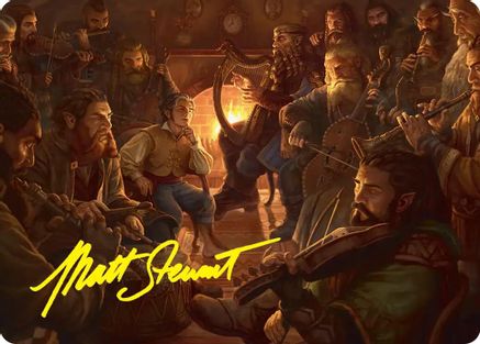 An Unexpected Party Art Card (Gold-Stamped Signature) (ASHOB-006) - Art Series: The Hobbit | Grognard Games