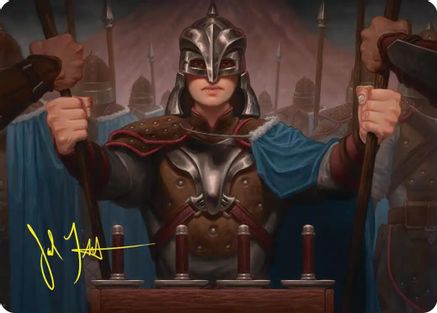 Bard's Attendant Art Card (Gold-Stamped Signature) (ASHOB-050) - Art Series: The Hobbit | Grognard Games