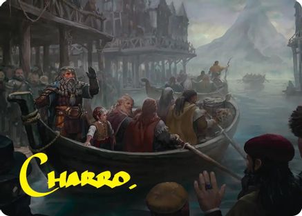 Uneasy Partings Art Card (Gold-Stamped Signature) (ASHOB-014) - Art Series: The Hobbit | Grognard Games