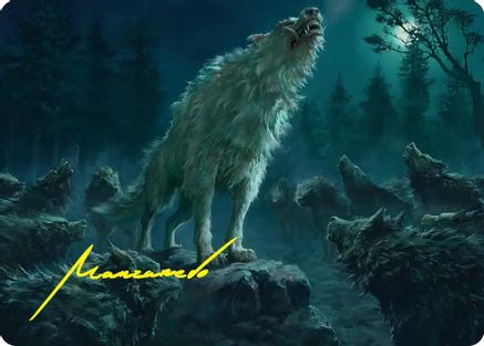 Reverent Howl Art Card (Gold-Stamped Signature) (ASHOB-016) - Art Series: The Hobbit | Grognard Games