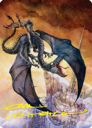 Witch-king, Bringer of Ruin Art Card (Gold-Stamped Signature) (ASHOB-032) - Art Series: The Hobbit | Grognard Games