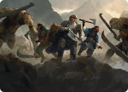 Struggle of Howling Steel Art Card (ASHOB-051) - Art Series: The Hobbit | Grognard Games