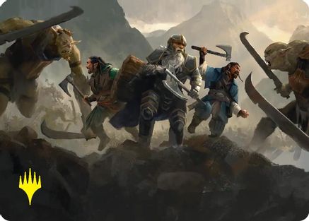 Struggle of Howling Steel Art Card (Gold-Stamped) (ASHOB-051) - Art Series: The Hobbit | Grognard Games