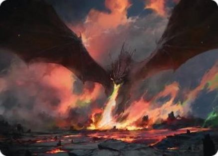 Smaug, the Great Calamity Art Card (ASHOB-017) - Art Series: The Hobbit | Grognard Games