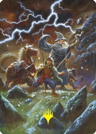 Call Forth the Tempest Art Card (Gold-Stamped) (ASHOB-033) - Art Series: The Hobbit | Grognard Games