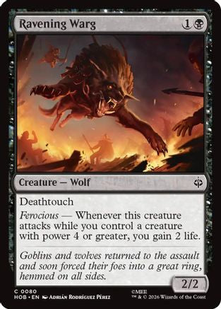 Ravening Warg (HOB-080) - The Hobbit Foil | Grognard Games