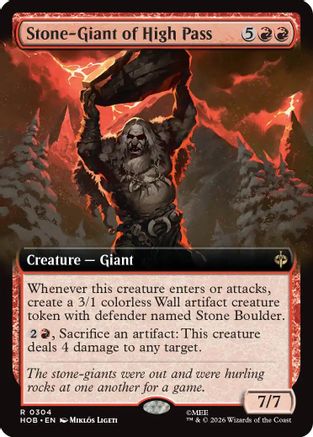 Stone-Giant of High Pass (Extended Art) (HOB-304) - The Hobbit Foil | Grognard Games