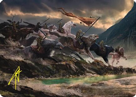 Tide of Fury and Disorder Art Card (Gold-Stamped Signature) (ASHOB-053) - Art Series: The Hobbit | Grognard Games