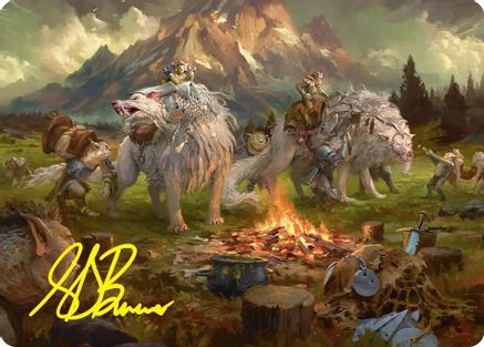 Mount Gundabad Mobilizes Art Card (Gold-Stamped Signature) (ASHOB-054) - Art Series: The Hobbit | Grognard Games