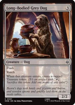 Long-Bodied Grey Dog (HOB-001) - The Hobbit Foil | Grognard Games