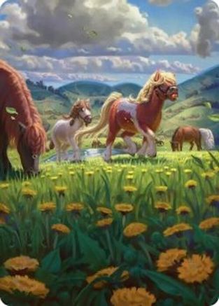 Troop of Ponies Art Card (ASHOB-001) - Art Series: The Hobbit | Grognard Games