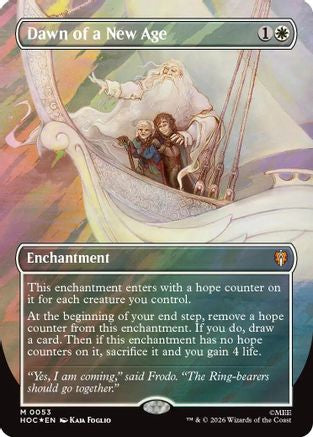 Dawn of a New Age (Borderless) (Surge Foil) (HOC-053) - The Hobbit: Eternal-Legal Foil | Grognard Games